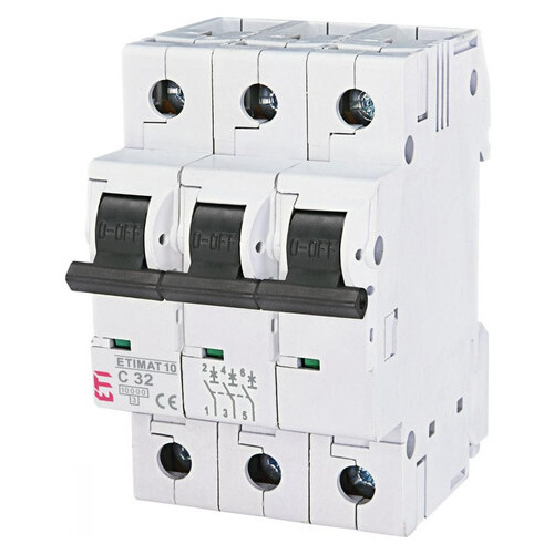 Автоматичний вимикач ETI Etimat 10 3p C 32А (10 kA) фото №1