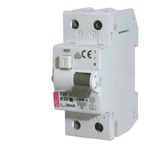 Диференціальний автоматичний вимикач ETI KZS-2M C 20/003 AC (10kA) фото №2