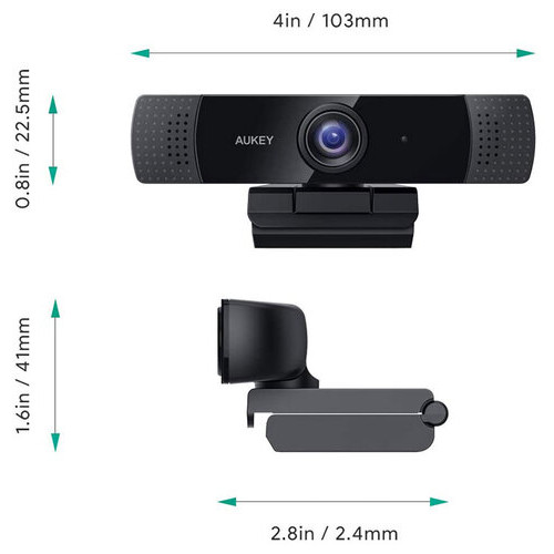 Веб-камера Aukey 1080p FHD Live Streaming Camera, Stereo Mic (PC-LM1E) фото №6