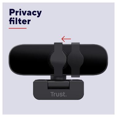 Веб-камера Trust Tanor Full HD Black (25548) фото №7