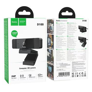 ВЕБ-камера HOCO D100 Computer camera Black (6942007648172) фото №2