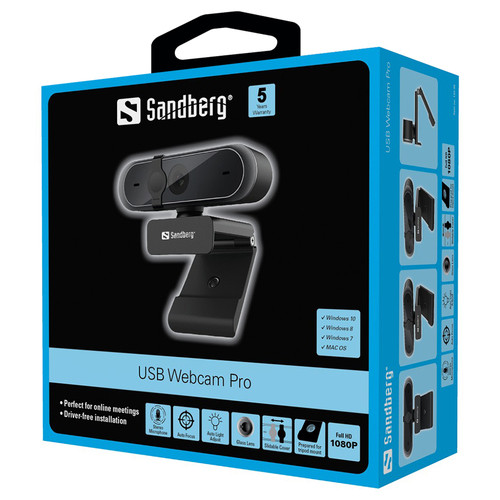 Sandberg Webcam Pro Autofocus Stereo Mic (133-95) фото №5