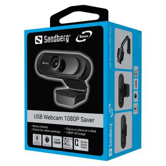 Веб-камера Sandberg 1080P Saver Black (333-96) фото №5