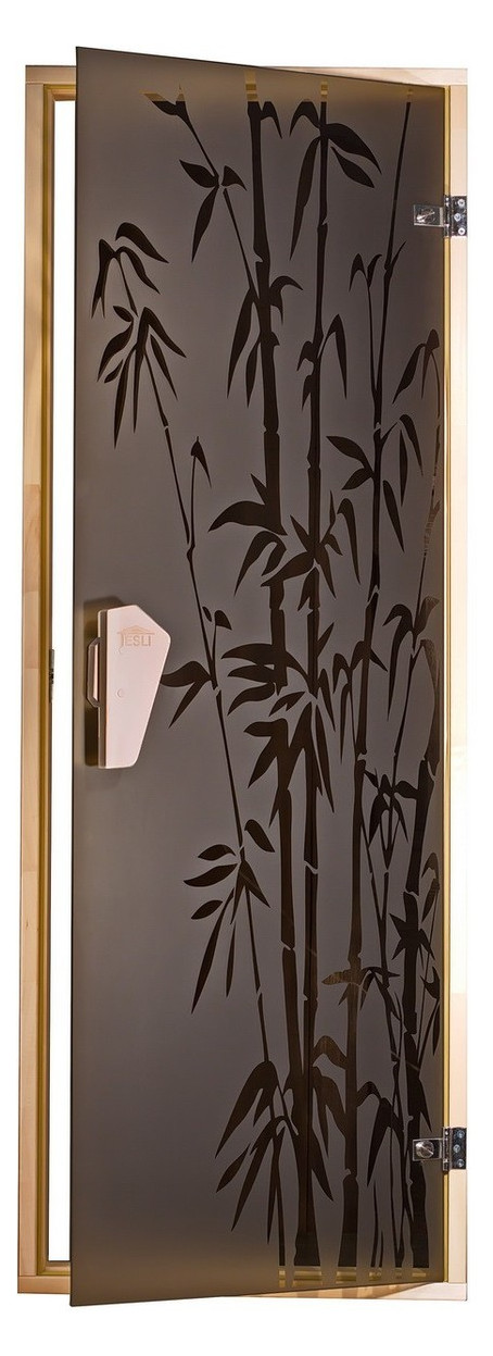 Скляні двері для сауни Tesli Бамбуковий ліс 67,8x188 фото №2