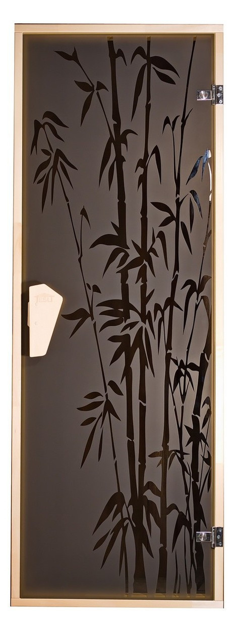 Скляні двері для сауни Tesli Бамбуковий ліс 67,8x188 фото №1