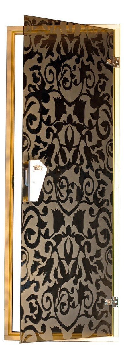 Скляні двері для сауни Tesli Царські 67,8x188 фото №2