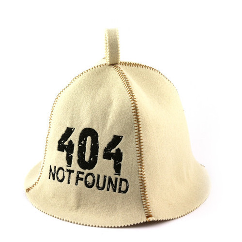 Банна шапка Luxyart Помилка 404 штучний фетр білий (LA-330) фото №1