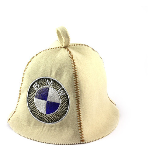 Банна шапка Luxyart BMW штучний фетр білий (LA-304) фото №1