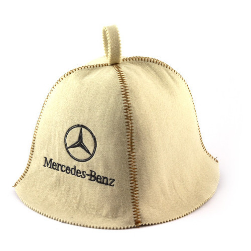 Банна шапка Luxyart Mercedes штучний білий фетр (LA-313) фото №1