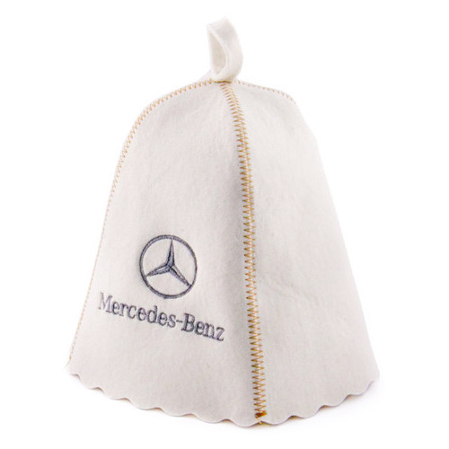 Банна шапка Luxyart Mercedes натуральна повсть біла (LA-445) фото №1