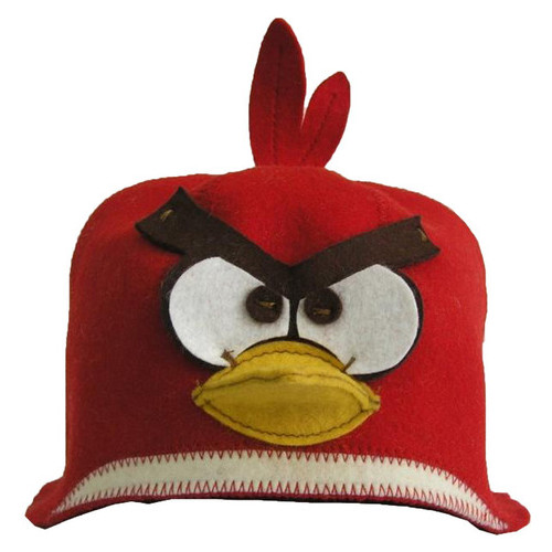 Банна шапка Luxyart Пташка натуральна повсть червона (LA-090) фото №5