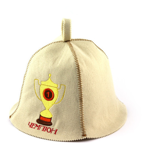 Банна шапка Luxyart Чемпіон штучний фетр білий (LA-404) фото №1