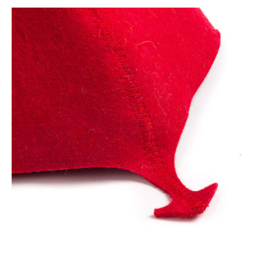 Банна шапка Luxyart Чортеня натуральна повсть червона (LA-178) фото №3