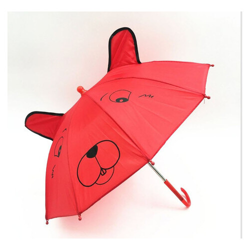 Стильна дитяча парасолька тростина з вушками та мордочкою (ДТ-001) фото №4