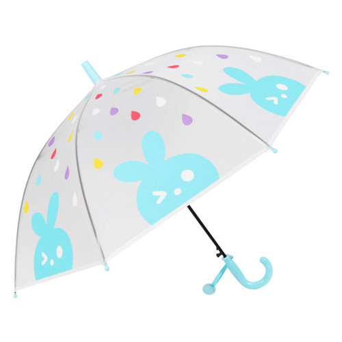 Прозора дитяча парасолька-тростина RST088 Кролик Блакитний фото №1