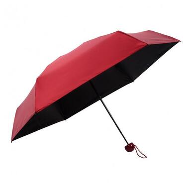 Міні-парасолька UMBRELLA  в чохлі-капсулі бордова  - 93371587818 фото №5