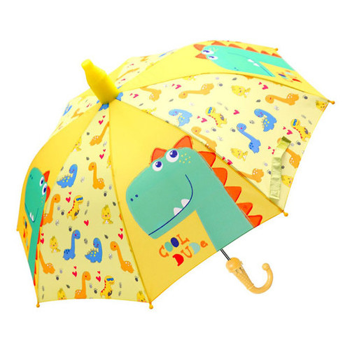 Дитяча парасолька-тростина Lesko QY2011301 напівавтомат Cool Dinosaur Yellow фото №2