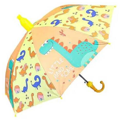 Дитяча парасолька-тростина Lesko QY2011301 напівавтомат Cool Dinosaur Yellow фото №1