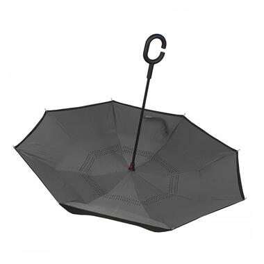 Жіноча парасолька навпаки Lesko Up-Brella Сірий  фото №2