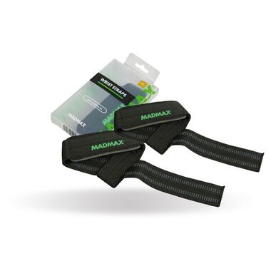 Лямки для тяги MadMax MFA-269 Non slide & slip wrist straps Black фото №1
