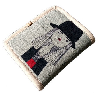 Гаманець текстильний Дівчина в капелюсі (TB-7834) фото №1