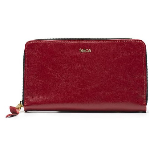 Шкіряний жіночий гаманець Felice P01 Red фото №4