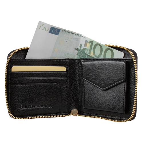 Шкіряний гаманець жіночий Smith & Canova FUL-26803-black-tan фото №6