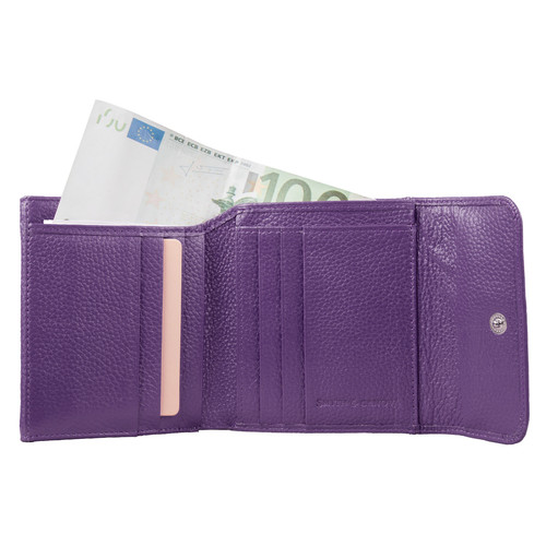 Шкіряний гаманець жіночий Smith & Canova FUL-28611-purple фото №5