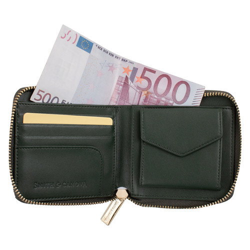 Шкіряний гаманець жіночий Smithcanova FUL-26812-DRGREEN фото №4
