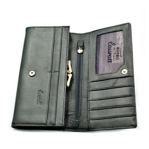 Жіночий шкіряний гаманець Cossroll Чорний new-black-4 фото №3