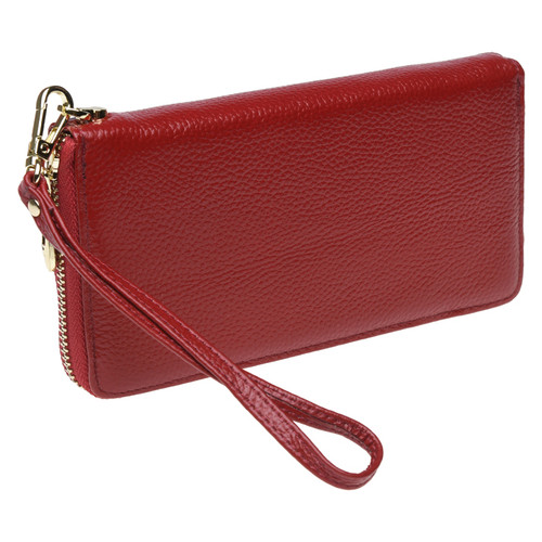 Шкіряний жіночий гаманець Keizer K12707-red фото №3