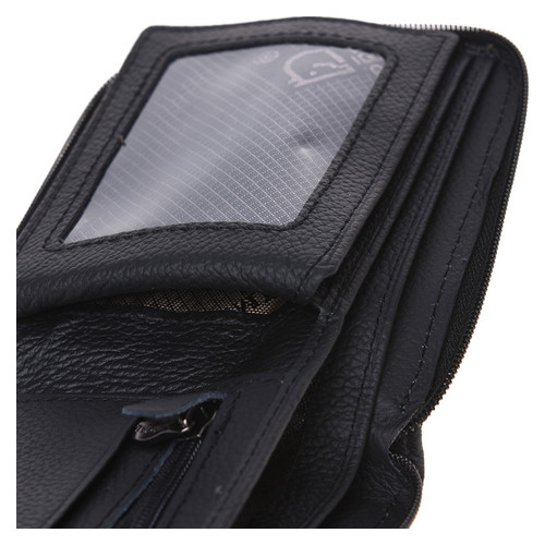 Чоловічий шкіряний гаманець Horse Imperial K1024-b чорний фото №8