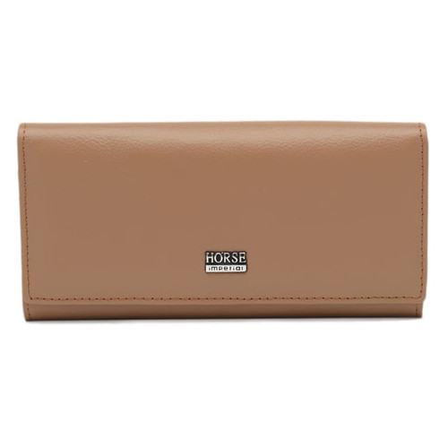 Шкіряний жіночий гаманець Horse Imperial K1a0001-beige фото №1