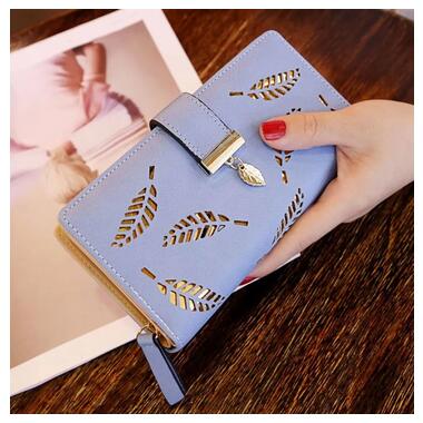 Жіночий клатч гаманець Primolux Lady Wallet портмоне - Blue Leaf фото №7