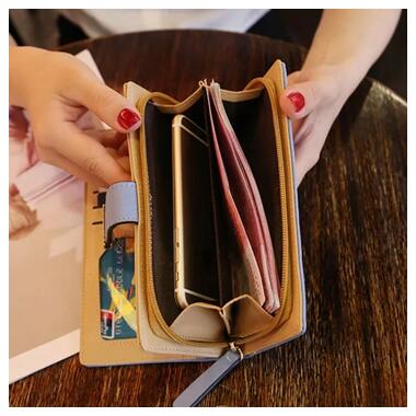 Жіночий клатч гаманець Primolux Lady Wallet портмоне - Blue Leaf фото №6
