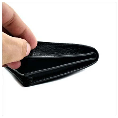 Чоловічий шкіряний гаманець Weatro 11 х 10 х 2,5 см Чорний wtro-408 фото №6