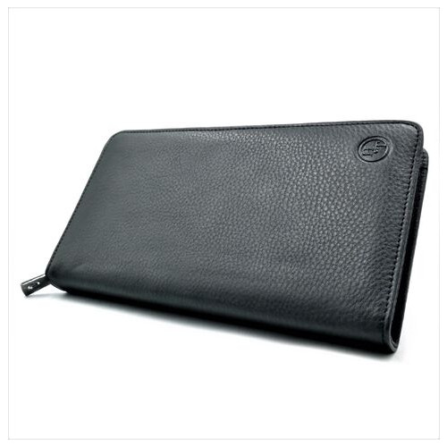 Чоловічий шкіряний клатч-гаманець Weatro 22,5 х 12,5 х 3 см Чорний wtro-212 фото №4
