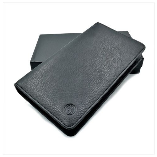 Чоловічий шкіряний клатч-гаманець Weatro 22,5 х 12,5 х 3 см Чорний wtro-212 фото №1