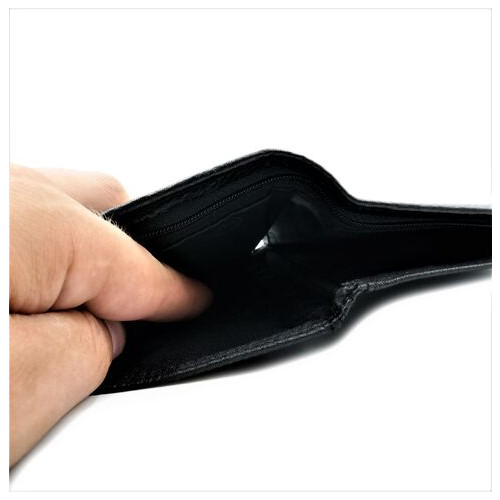 Чоловічий шкіряний гаманець-зажим Weatro 11 х 9 х 2,5 см Чорний wtro-168-24F фото №4