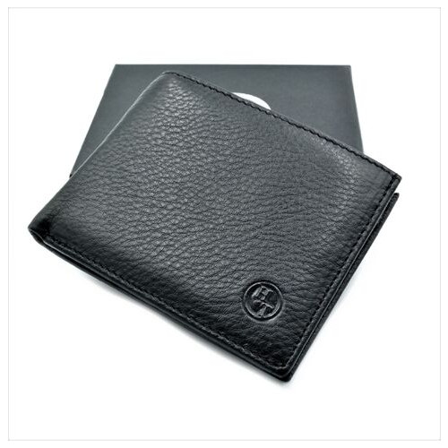 Чоловічий шкіряний гаманець-зажим Weatro 11 х 9 х 2,5 см Чорний wtro-168-24F фото №1