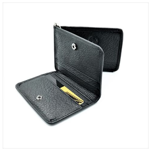 Чоловічий шкіряний гаманець-зажим Weatro 11 х 8 х 2 см Чорний wtro-168-27 фото №5