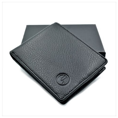 Чоловічий шкіряний гаманець Weatro 11 х 9 х 3 см Чорний wtro-1123 фото №1