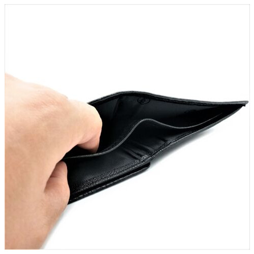 Чоловічий шкіряний гаманець Weatro 11 х 9 х 3 см Чорний wtro-1123 фото №6