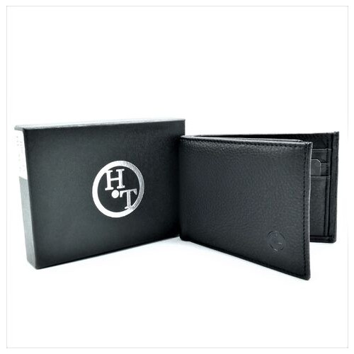 Чоловічий шкіряний гаманець-зажим Weatro 11 х 8 х 2,5 см Чорний wtro-168-24A фото №7