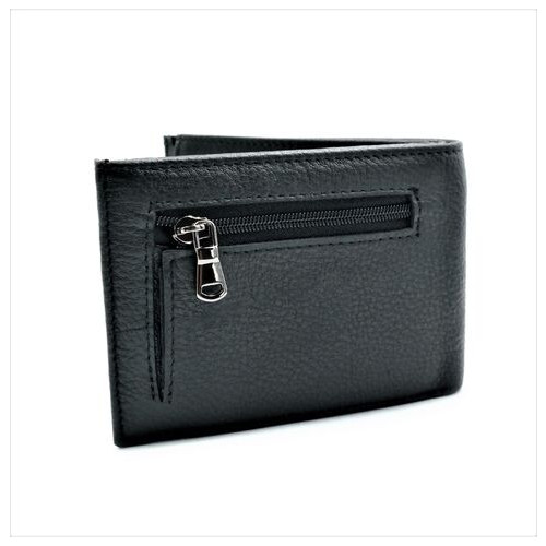 Чоловічий шкіряний гаманець-зажим Weatro 11 х 8 х 2,5 см Чорний wtro-168-24A фото №6