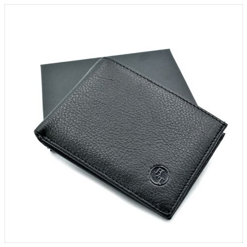 Чоловічий шкіряний гаманець-зажим Weatro 11 х 8 х 2,5 см Чорний wtro-168-24A фото №2