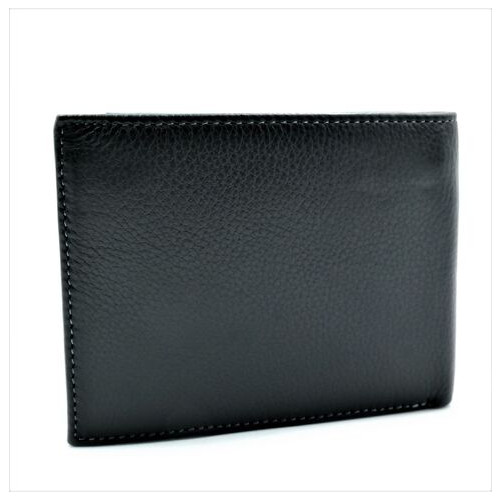 Чоловічий шкіряний гаманець Weatro 12 х 9 х 2 см Чорний wtro-208S фото №6