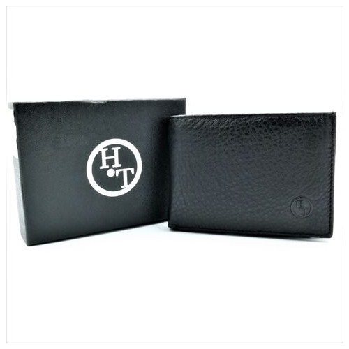 Чоловічий шкіряний гаманець-зажим Weatro 11 х 8 х 3 см Чорний wtro-168-24B фото №6