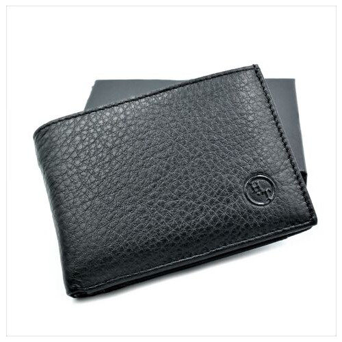 Чоловічий шкіряний гаманець-зажим Weatro 11 х 8 х 3 см Чорний wtro-168-24B фото №1