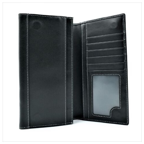 Чоловічий шкіряний клатч-гаманець Weatro 19 х 10,5 х 2,5 см Чорний wtro-165-5-40 фото №4